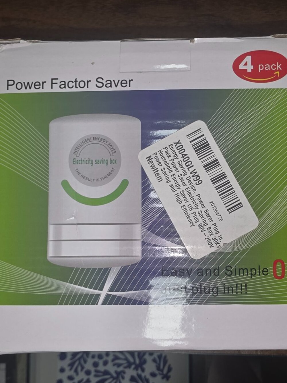 Power factor saver energy saving 4 pack devices power saving plug in